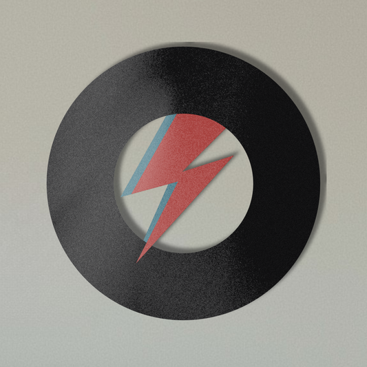 Bowie Lightning Metal Art