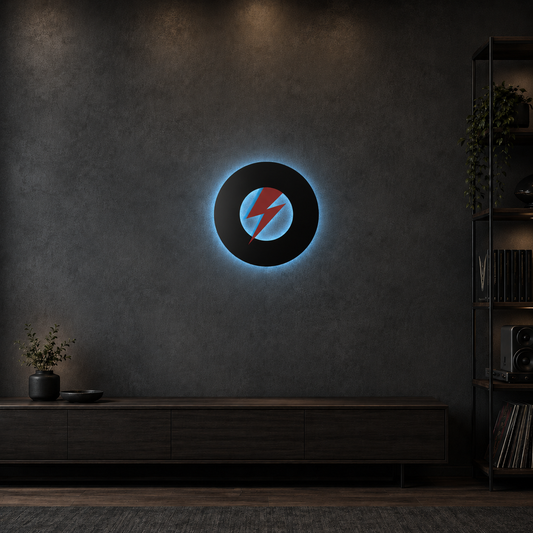 Bowie Lightning Metal Art