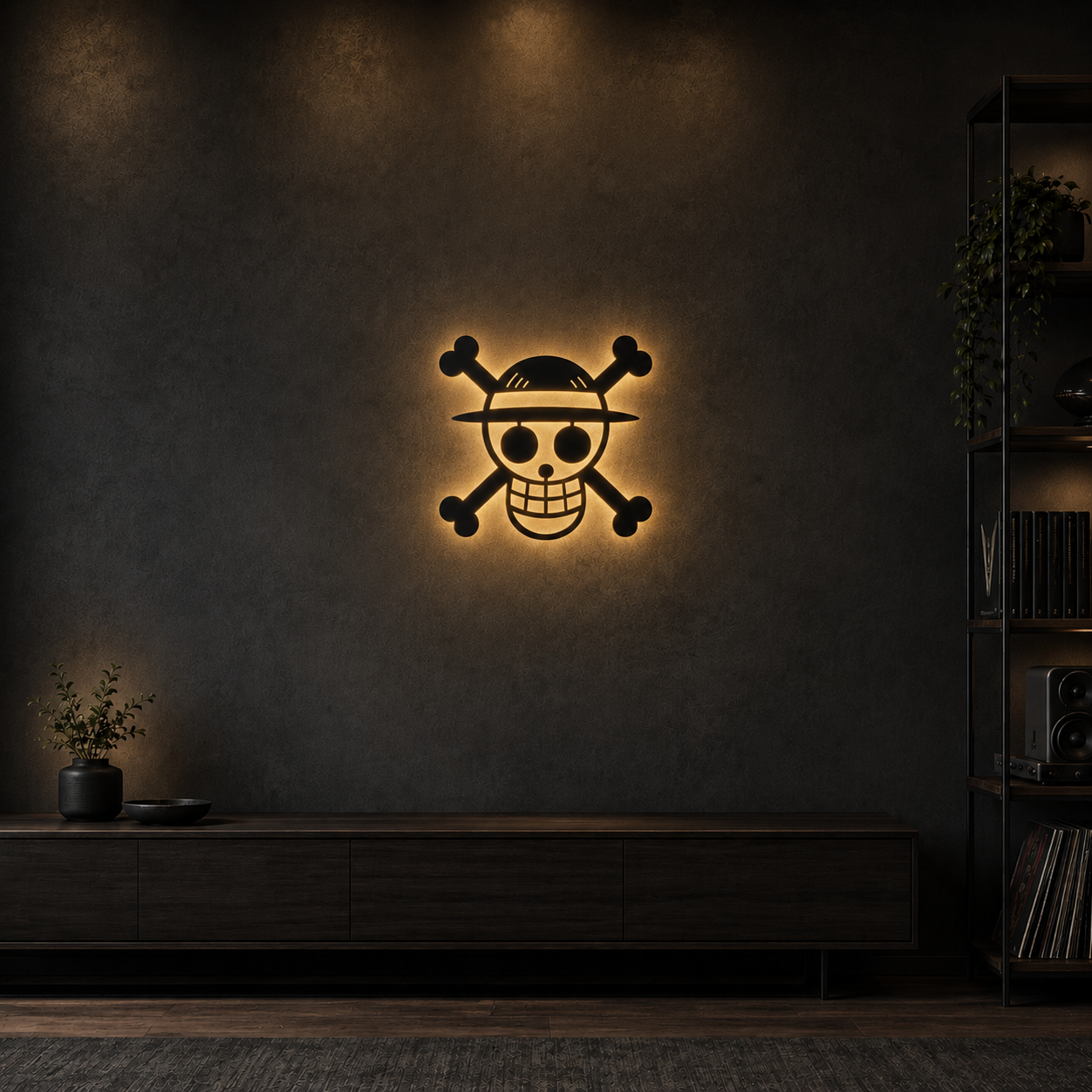 Straw Hat Metal Art